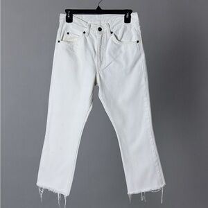 Levi's Women's Straight Leg Cream Jeans